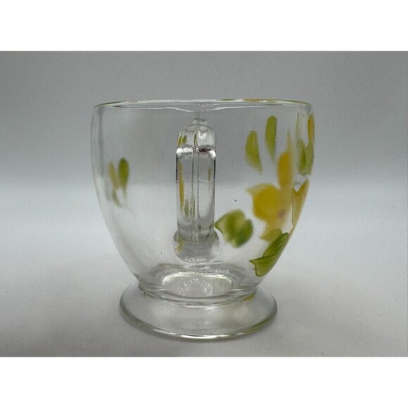 Vintage Bartlett Collins Sugar Bowl Yellow Flowers Red Centre Gay Fad 50s Vtg - Picture 3 of 5